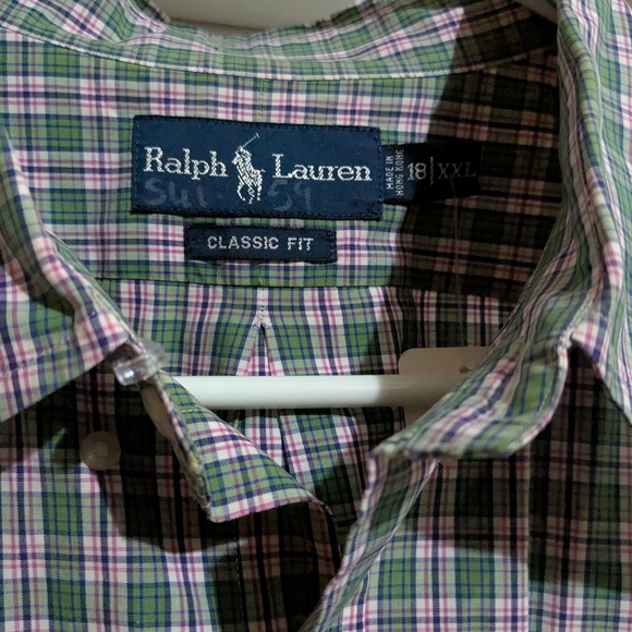 Ralph Lauren Men's Green Plaid Shirt - Picture 4 of 8